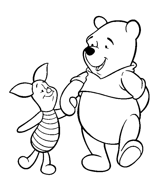 Printable winnie the pooh piglet coloring sheet