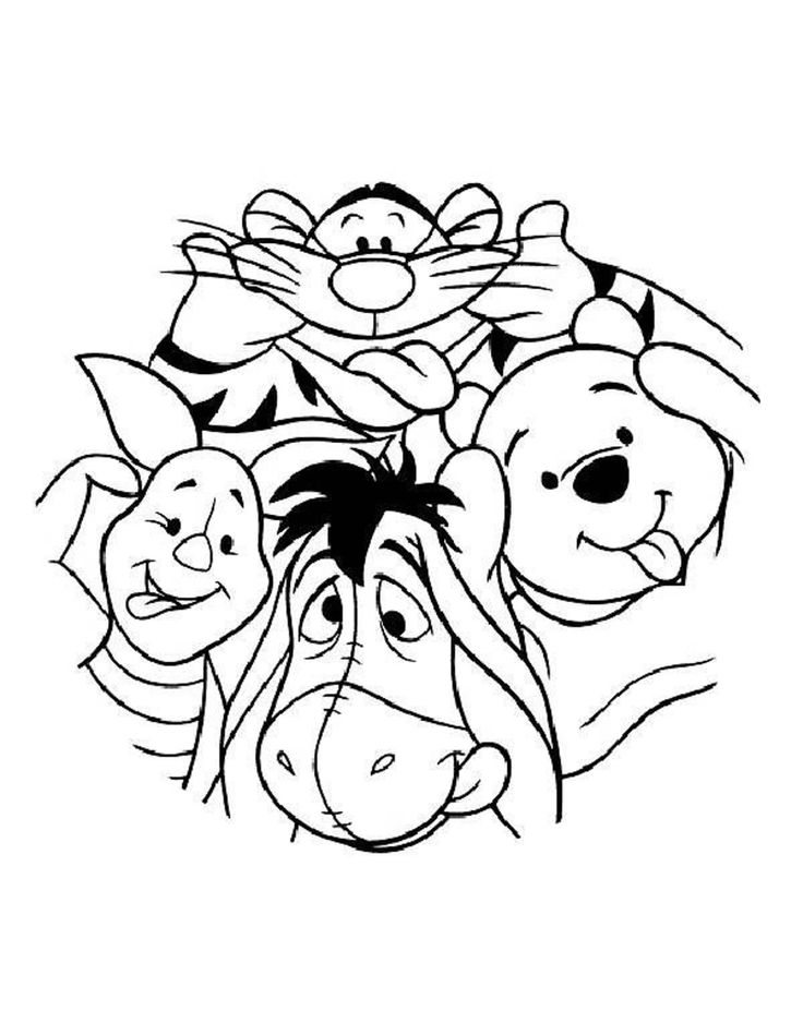 Winnie the pooh gang decal silly faces piglet decal silly face pooh bear decal silly face eeyore decal silly face tiger decal car decal