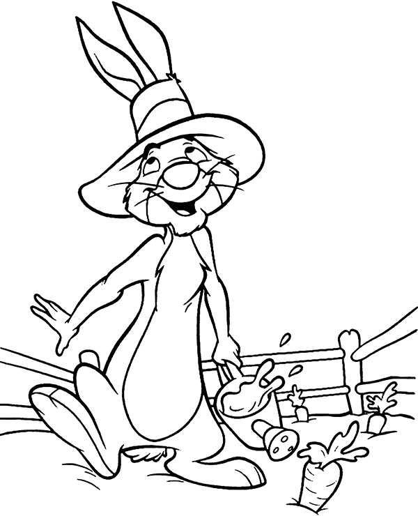 Coloring pages rabbit winnie pooh character coloring page