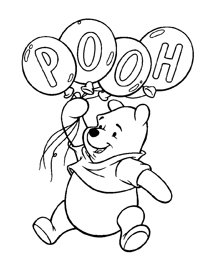 Winnie the pooh picture to print and color