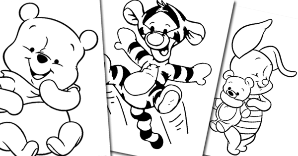 Disney baby pooh coloring pages