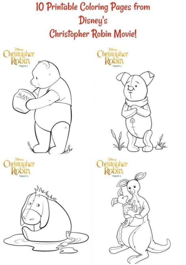 Winnie the pooh parfait recipe and christopher robin coloring pages