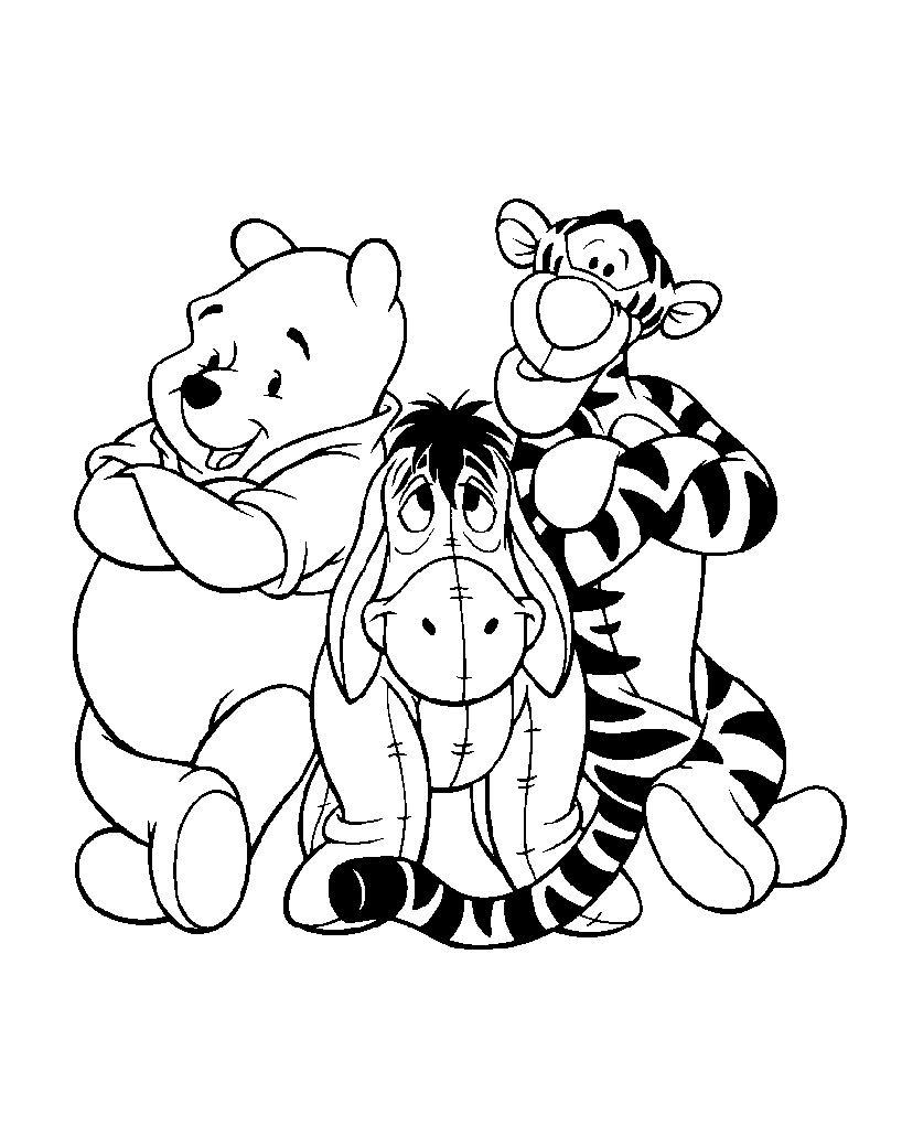 Free winnie the pooh drawing to download and color