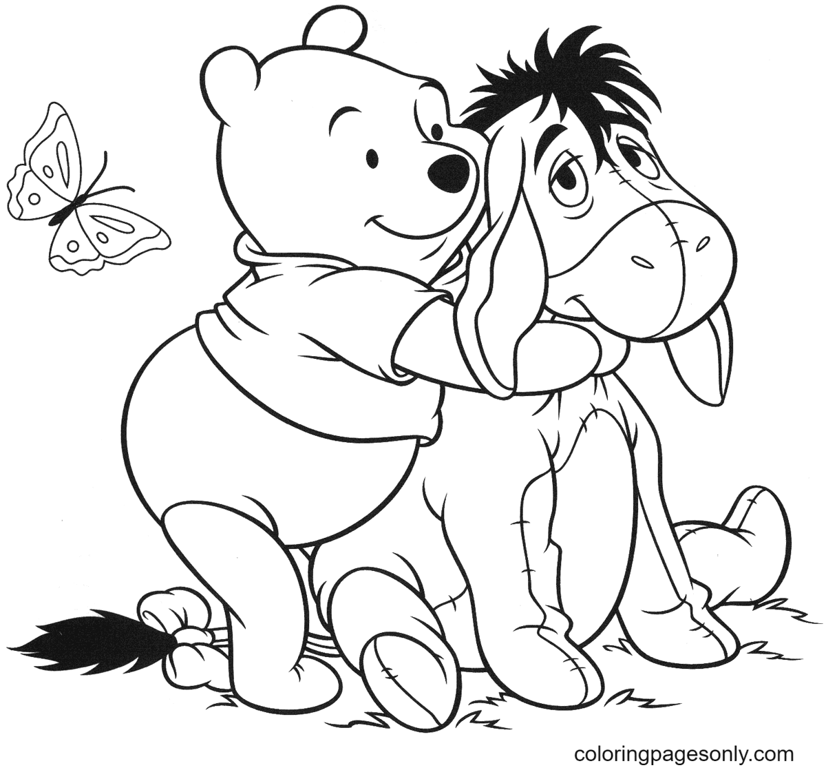 Winnie the pooh coloring pages printable for free download