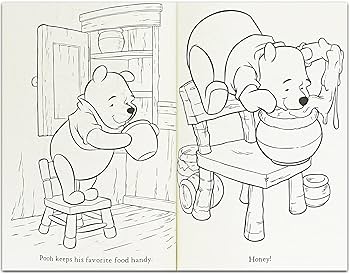 Disney winnie the pooh big fun book to color set of toys games