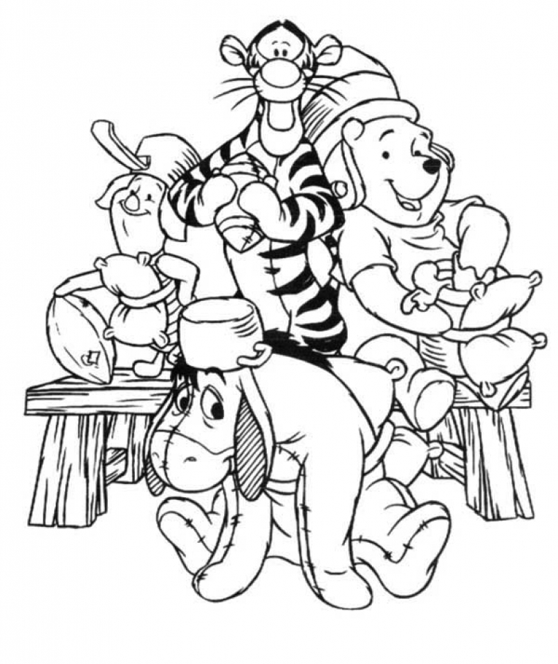 Free printable pooh coloring pages