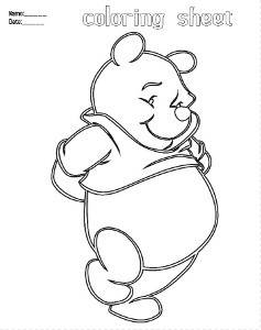 Winnie the pooh coloring page