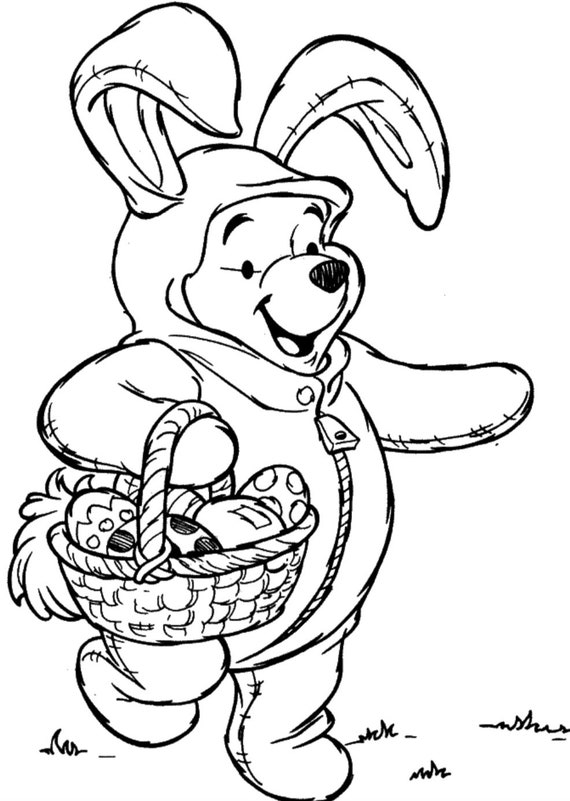 Winnie the pooh friends colouring pages