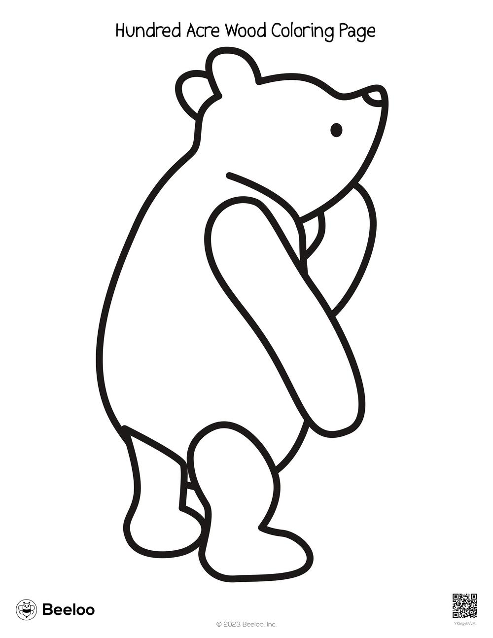 Hundred acre wood coloring page â printable crafts and activities for kids