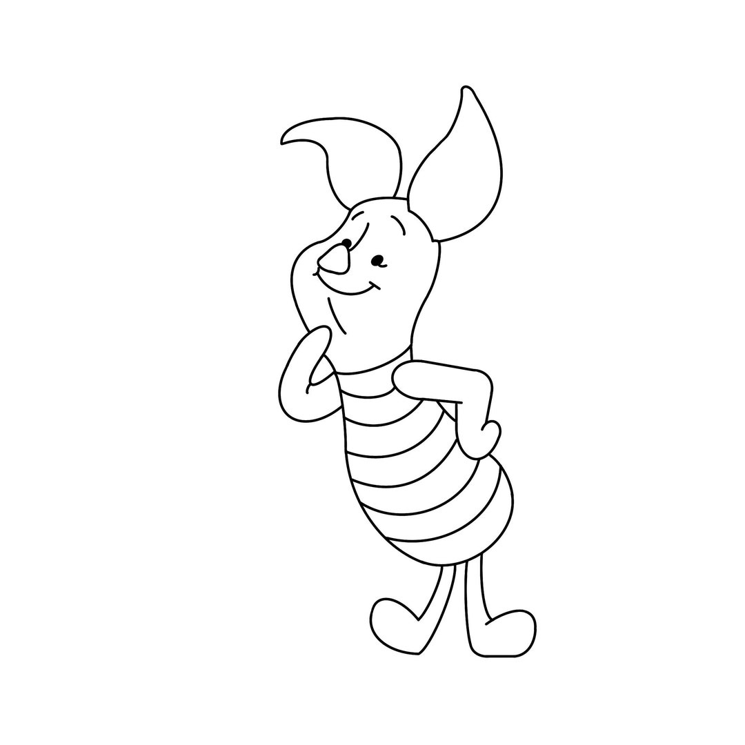 Piglet winnie the pooh digital files svgpdfpngjpeg files winnie the pooh coloring pages