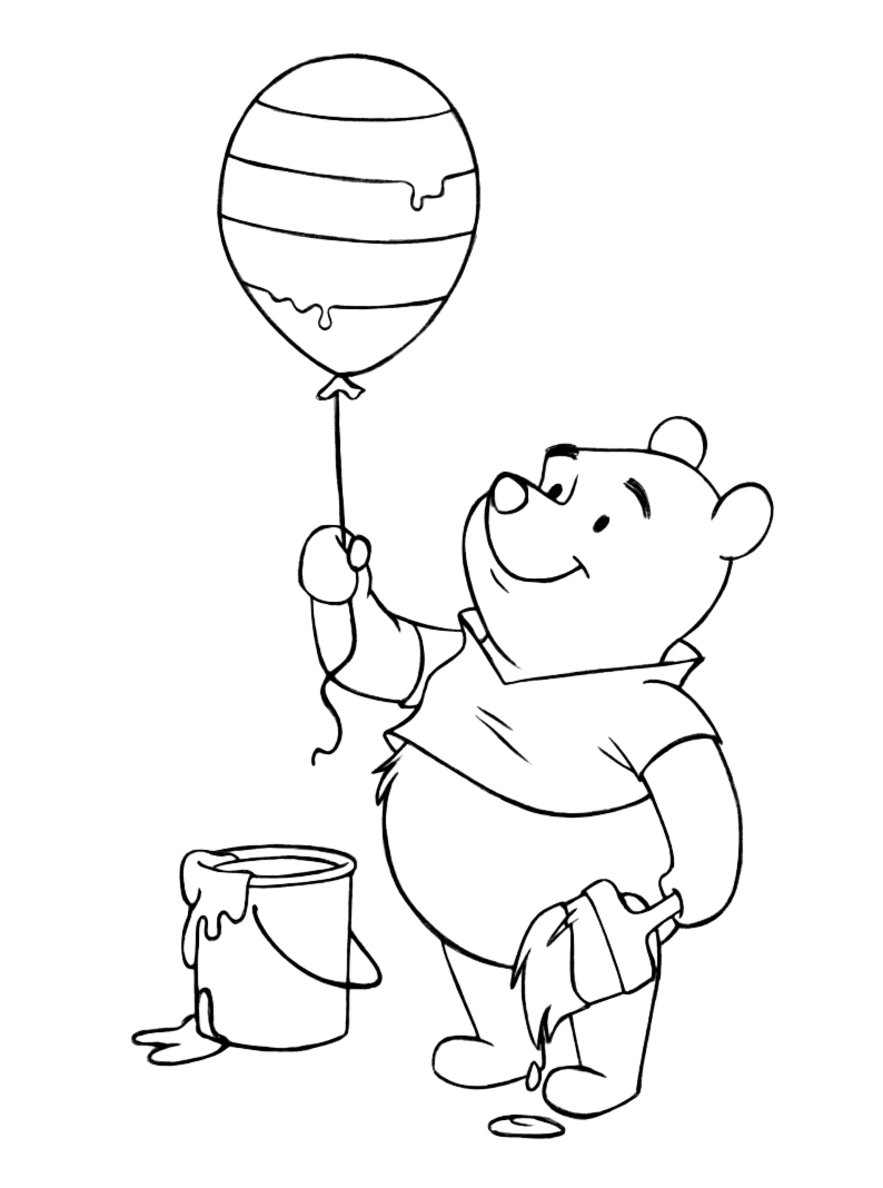 Free winnie the pooh easter coloring pages