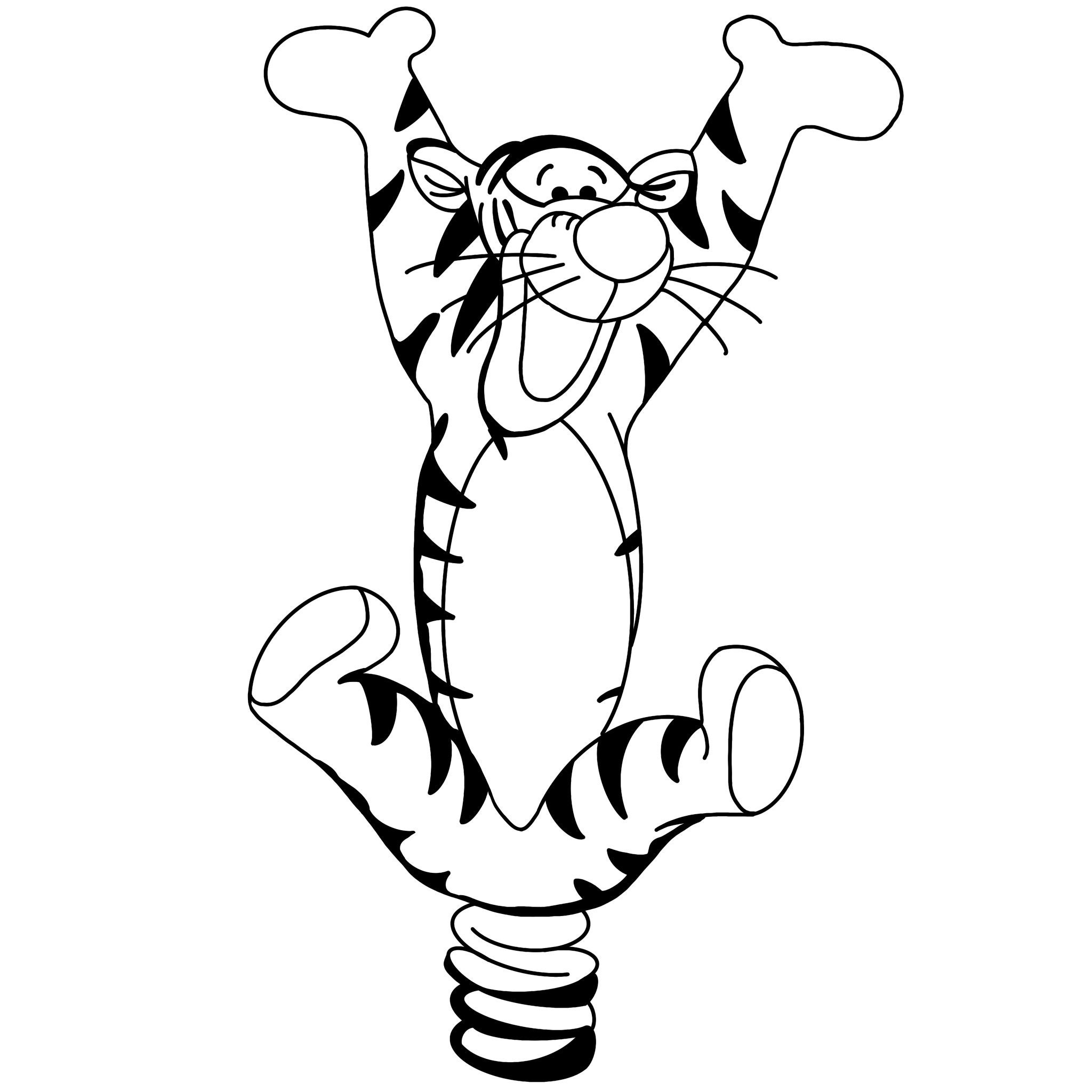 Bouncing tigger winnie the pooh digital files svgpdfpngjpeg winnie the pooh coloring pages