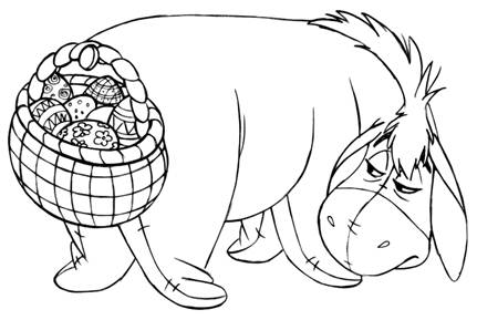 Easter with winnie the pooh coloring pages egg design ideas