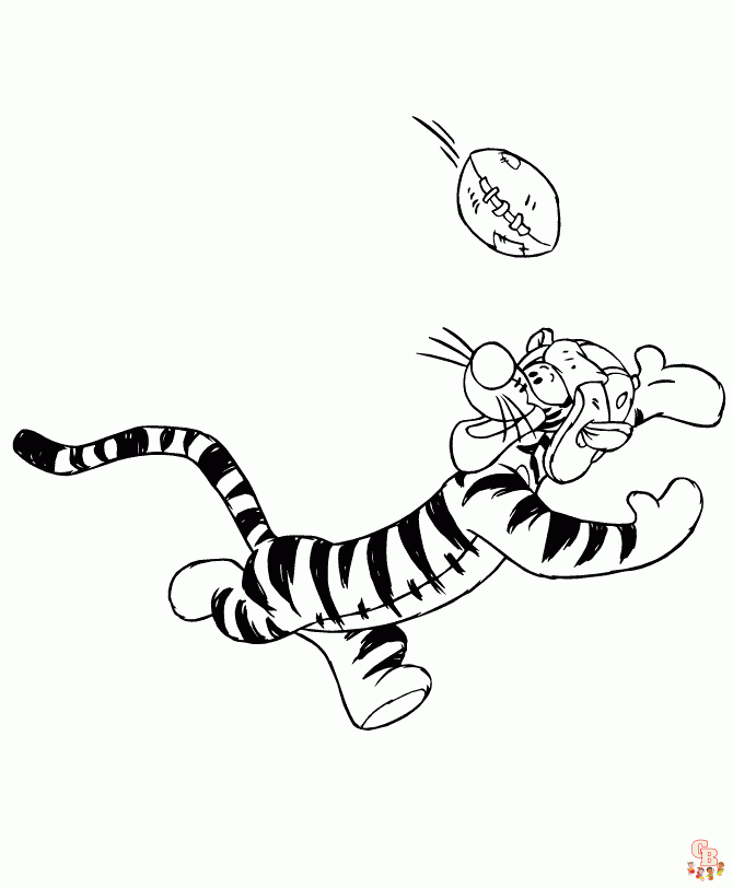 Printable tigger coloring pages free for kids and adults