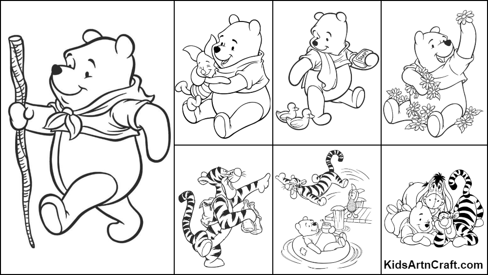 Winnie the pooh coloring pages for kids â free printables