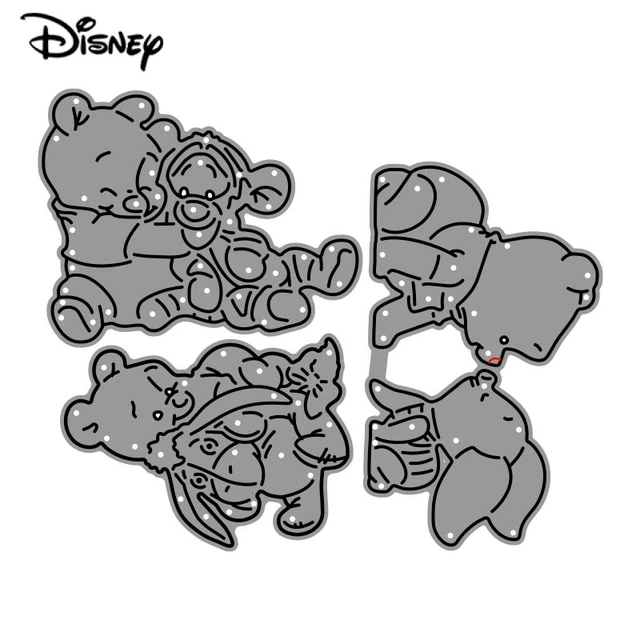 Disney movie winnie the pooh metal cutting dies baby winnie tigger eeyore piglet die cuts decoration