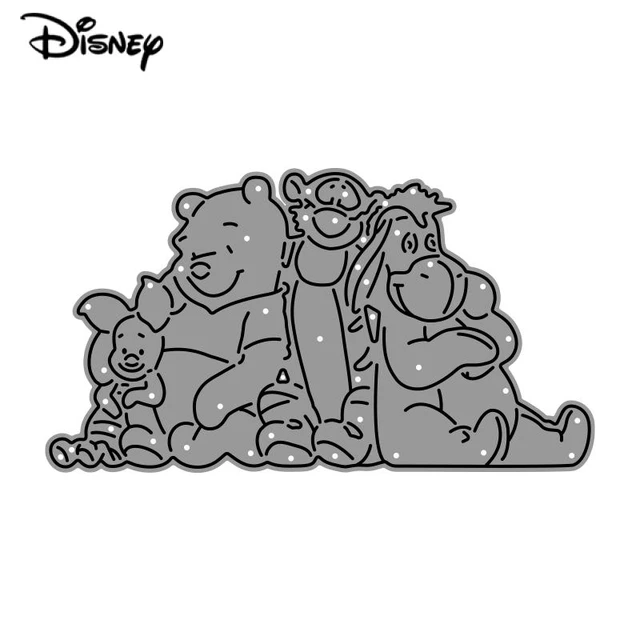 Cartoon winnie tigger eeyore piglet metal cutting dies disney winnie the pooh die cuts for scrapbooking craft decor template