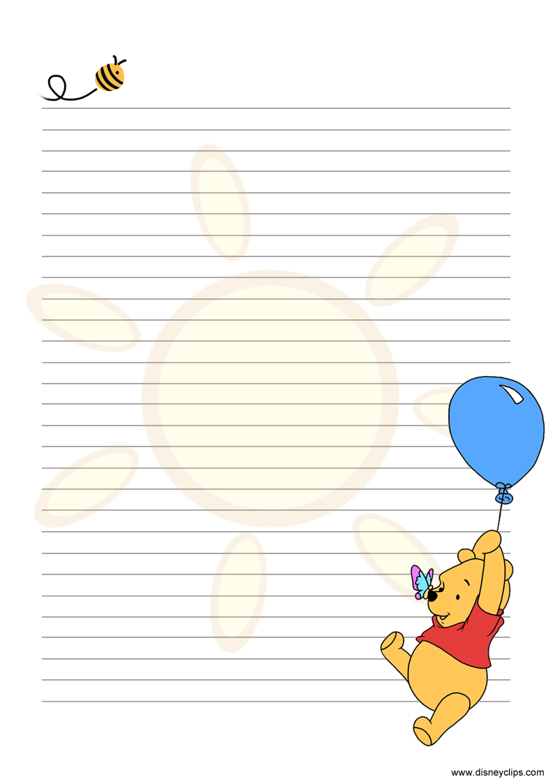 Free winnie the pooh printable crafts invitations notes stickers