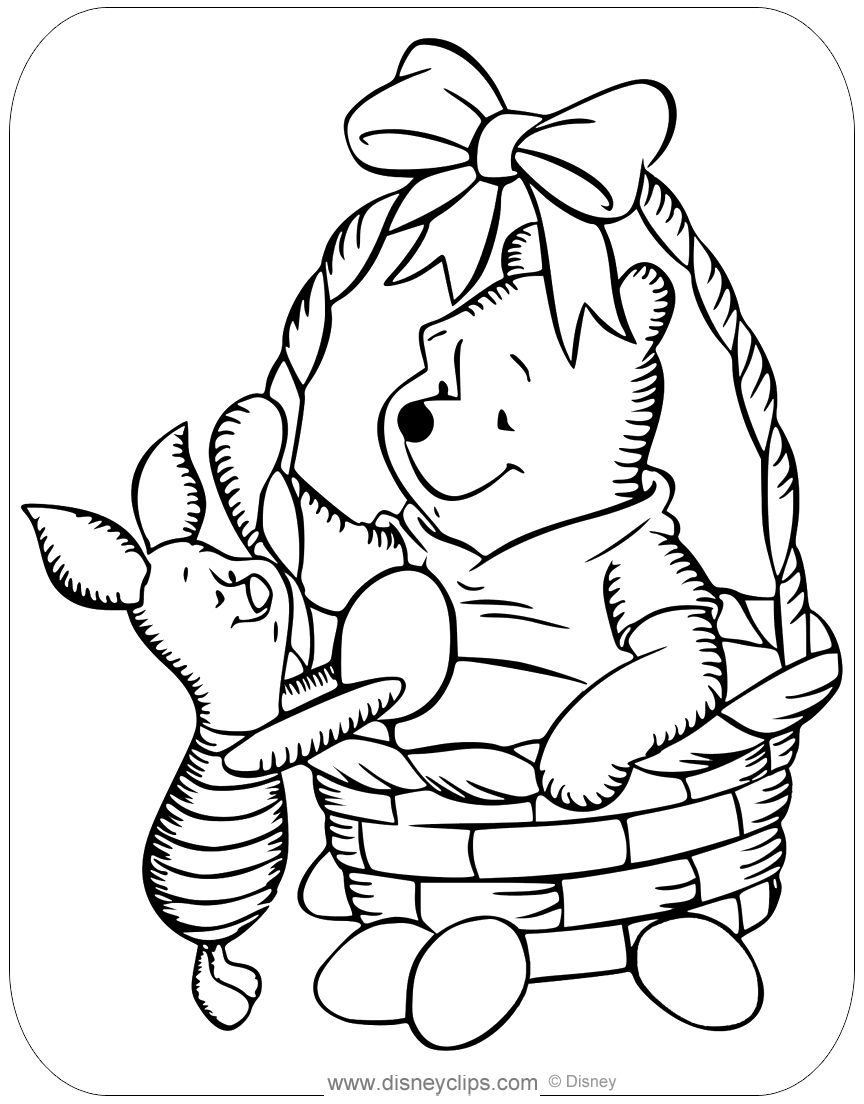 Printable disney easter coloring pages