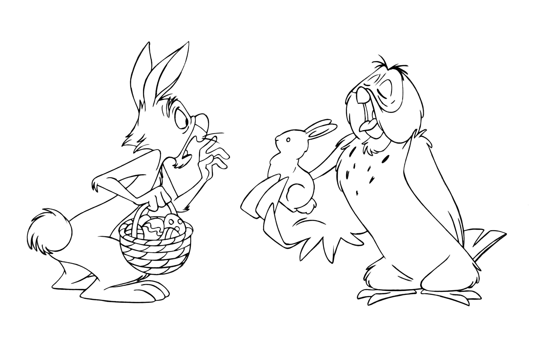 Free winnie the pooh easter coloring pages