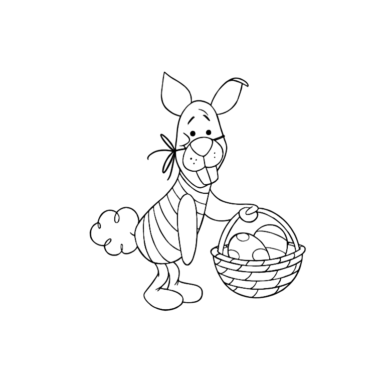 Free winnie the pooh easter coloring pages