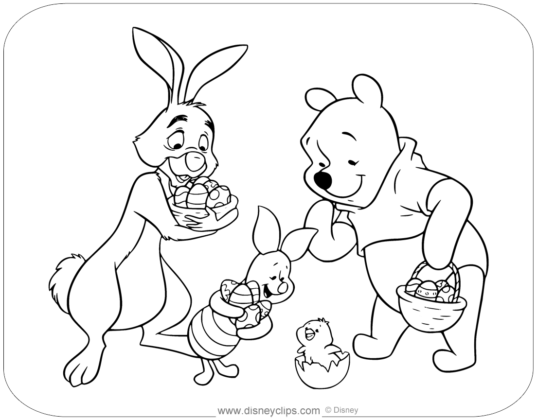 Printable disney easter coloring pages