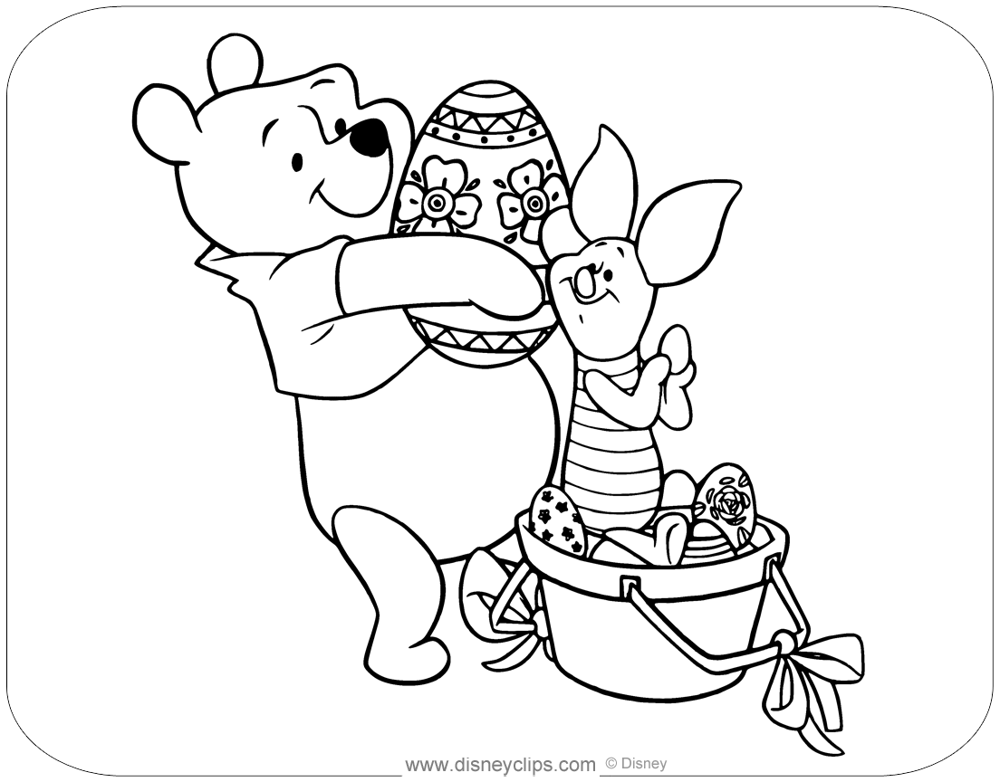 Printable disney easter coloring pages