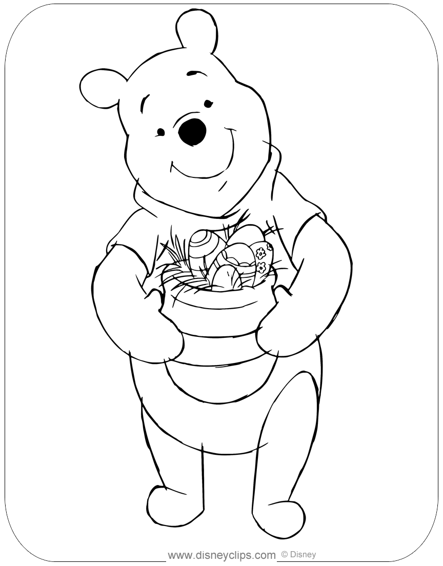 Printable disney easter coloring pages