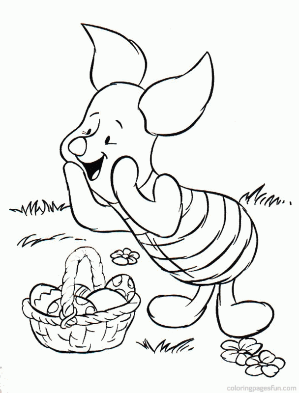 Winnie the pooh easter coloring pages