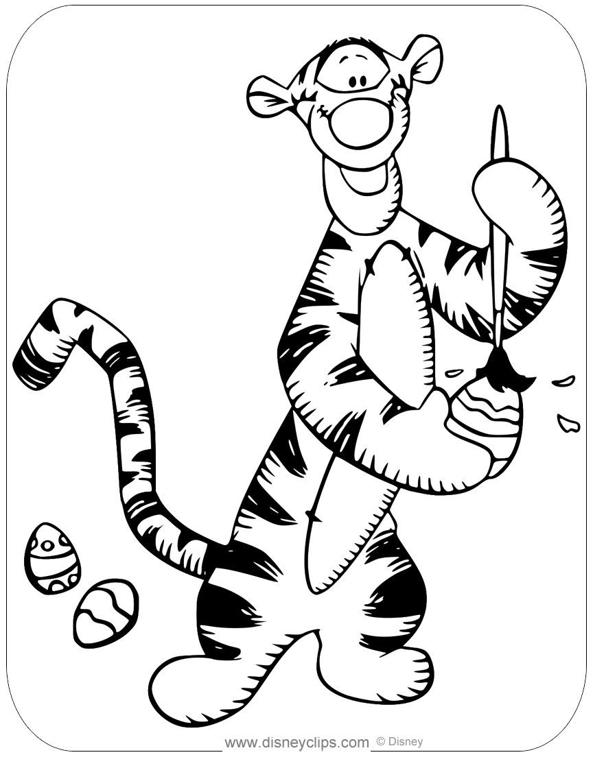 Printable disney easter coloring pages