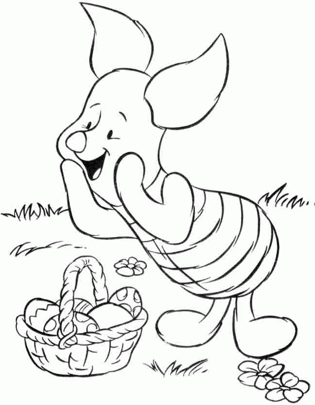 Winnie the pooh easter coloring pages