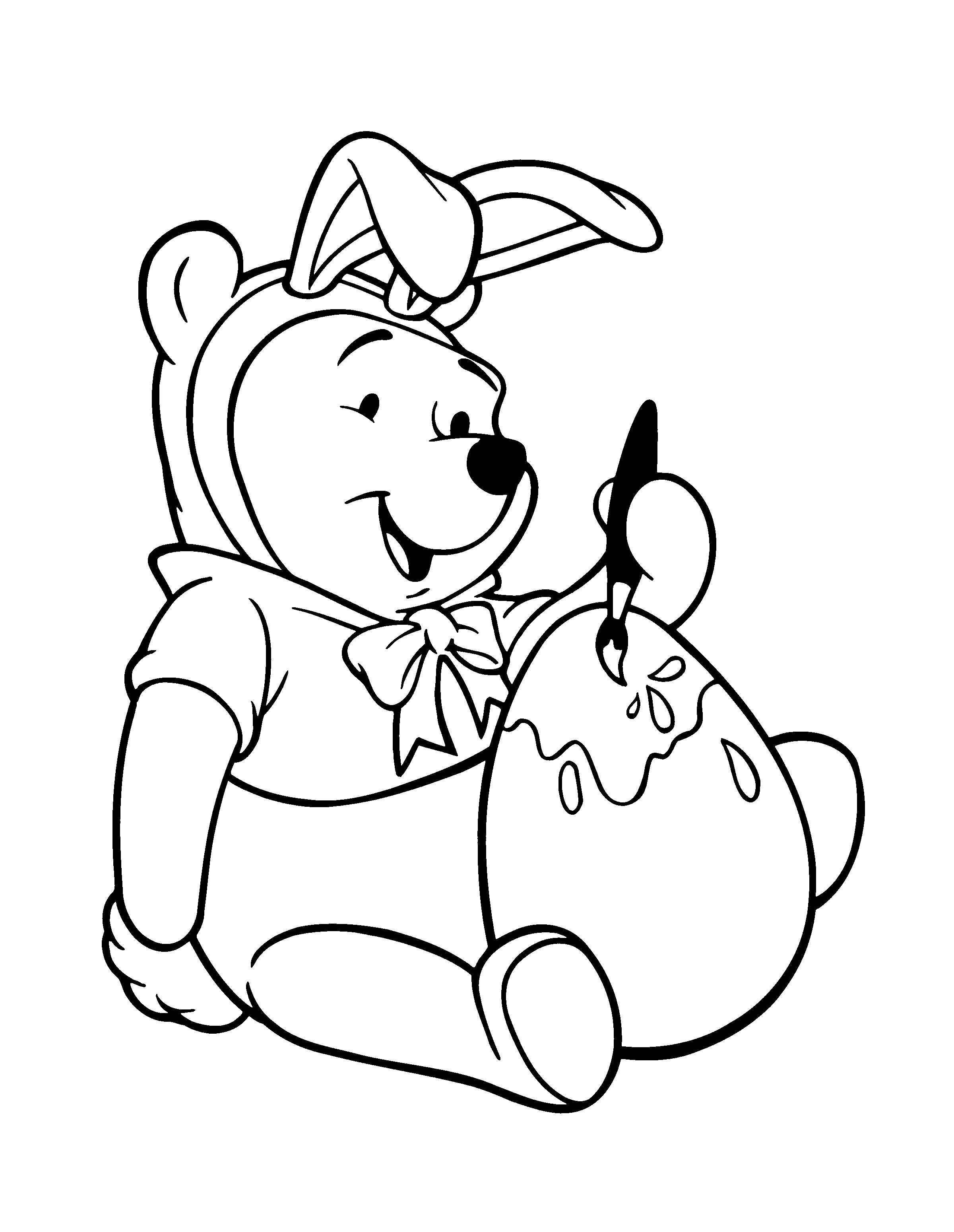 Easter winnie the pooh coloring pages easter coloring pages easter drawings easter cartoons