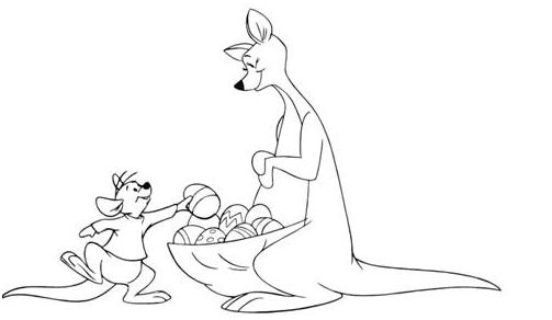 New free disney easter themed pooh coloring sheets