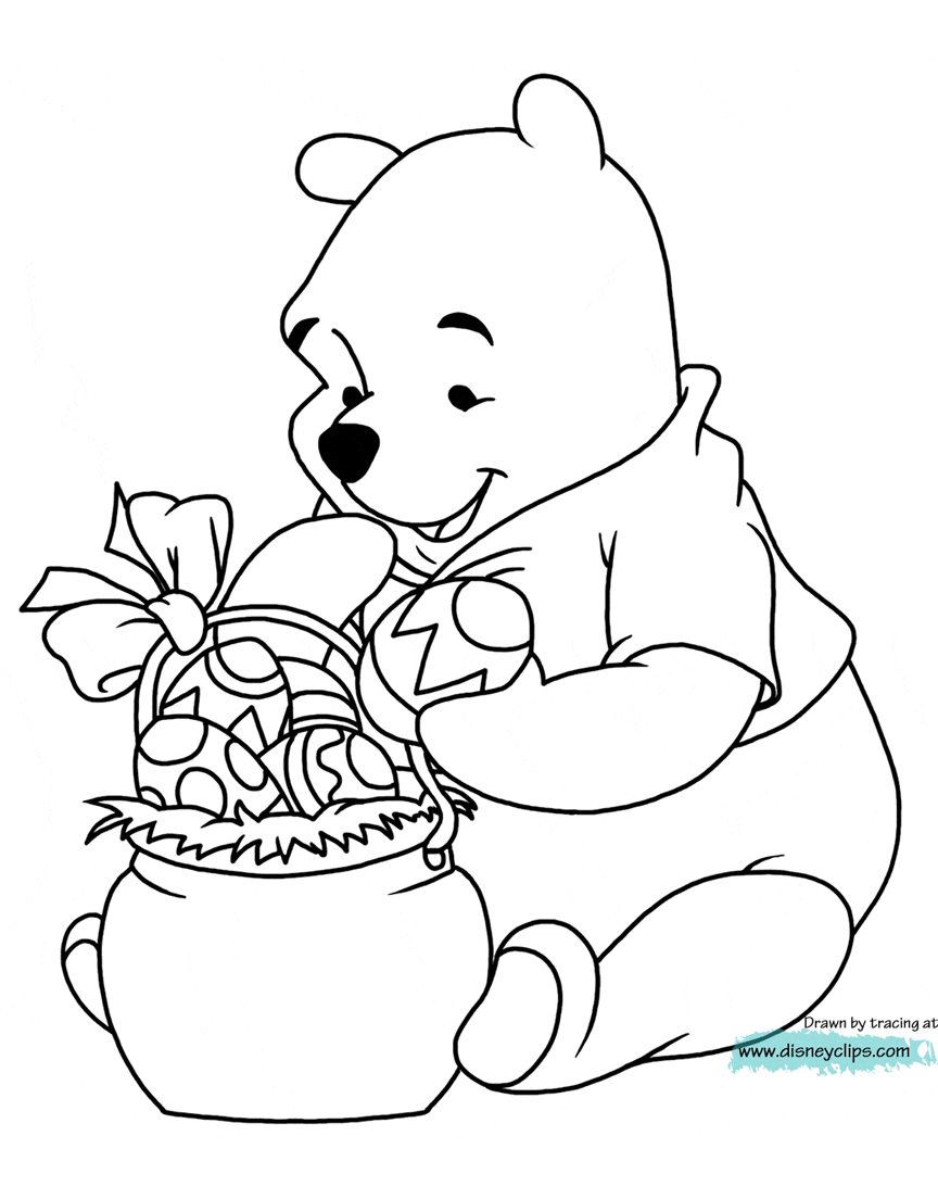 Printable disney easter coloring pages