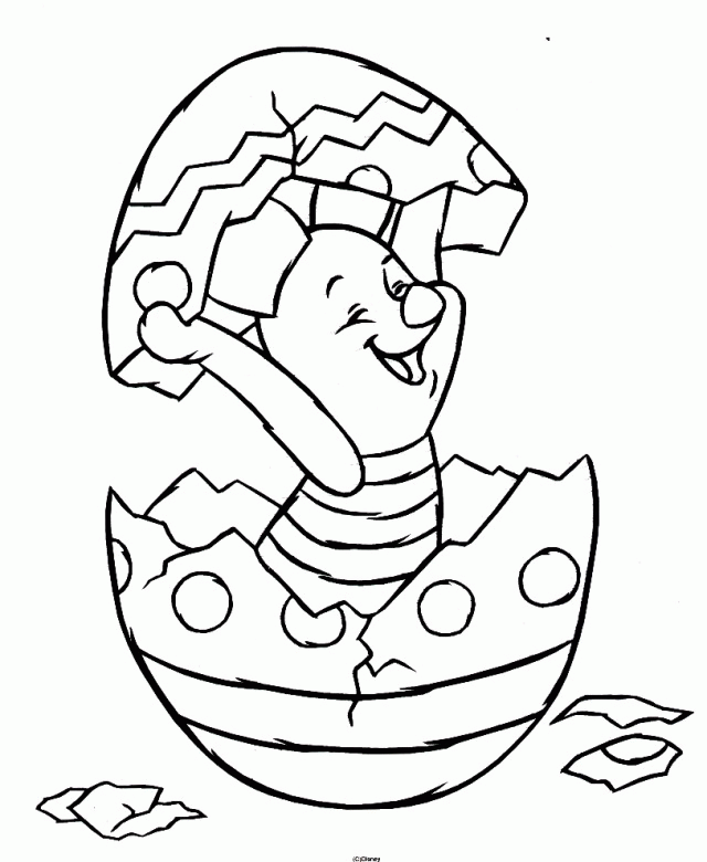 Winnie the pooh easter coloring pages