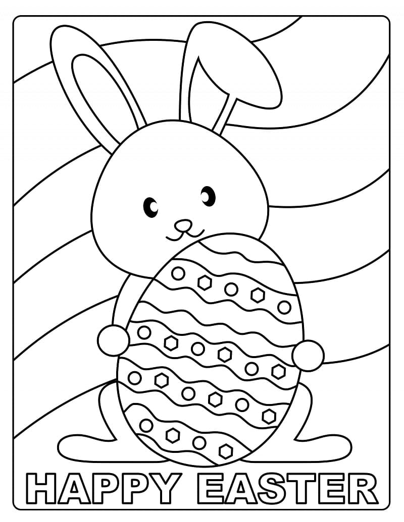 Winnie the pooh on easter coloring page