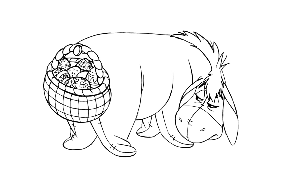 Free winnie the pooh easter coloring pages