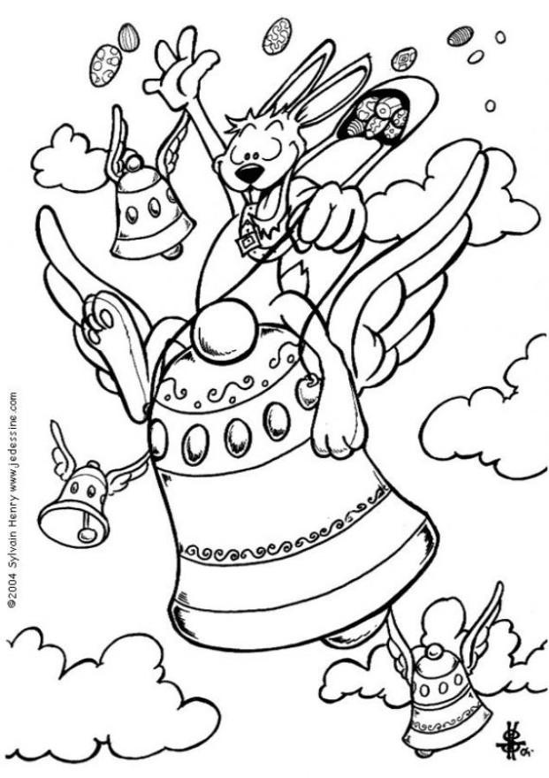 Coloring page easter bunny