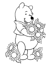 Winnie the pooh easter coloring page