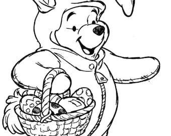 Winnie the pooh friends colouring pages