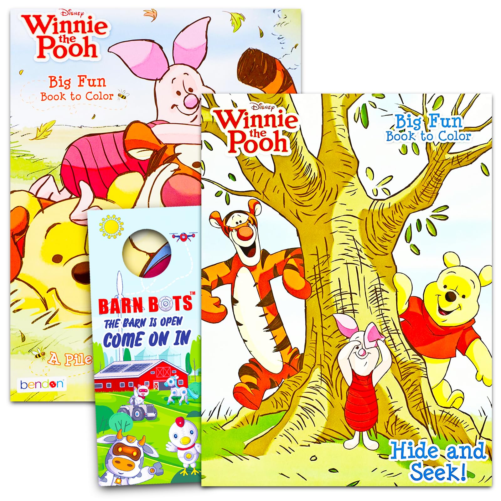Disney winnie the pooh big fun book to color set of toys games