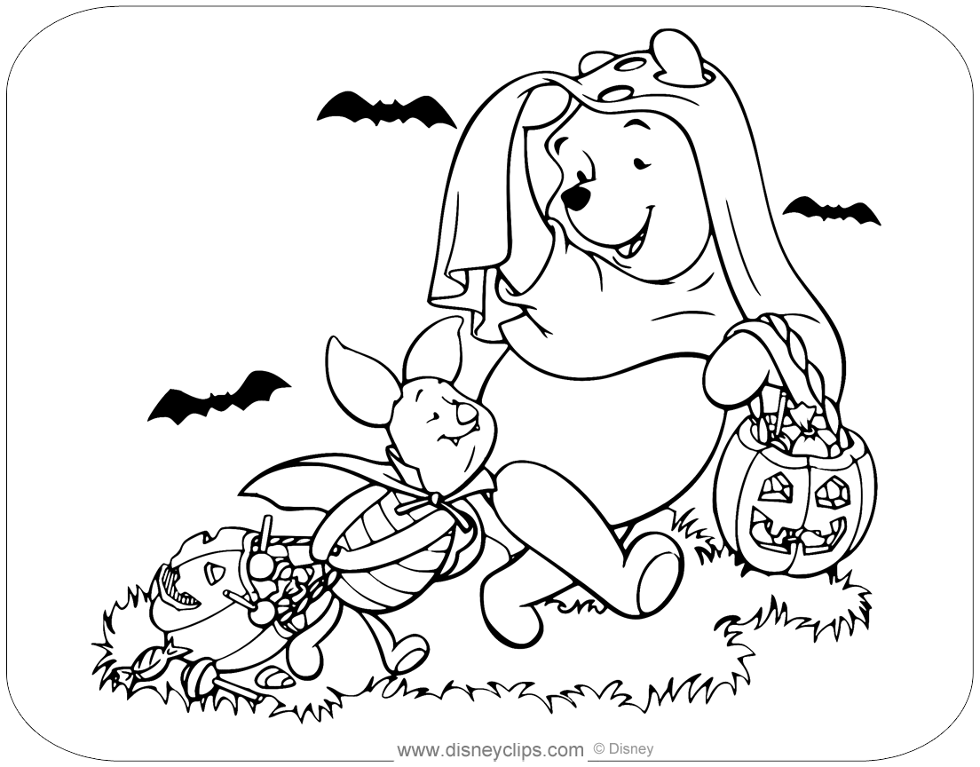 Disney halloween coloring pages