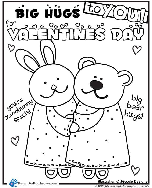 Valentines day coloring pages for free