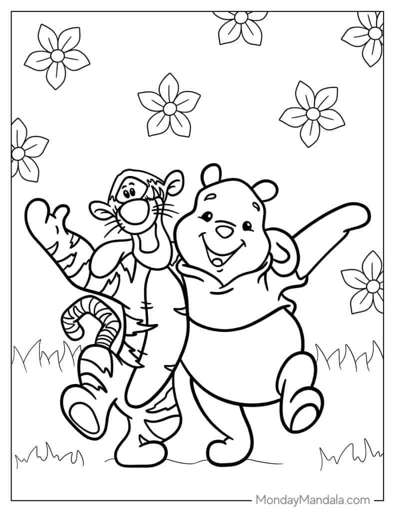 Winnie the pooh coloring pages free pdf printables