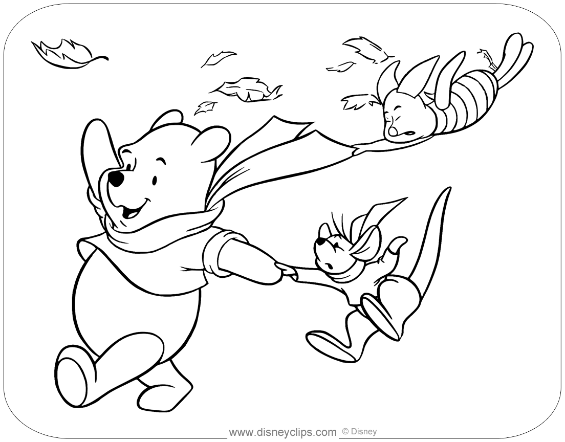 Winnie the pooh mixed group coloring pages