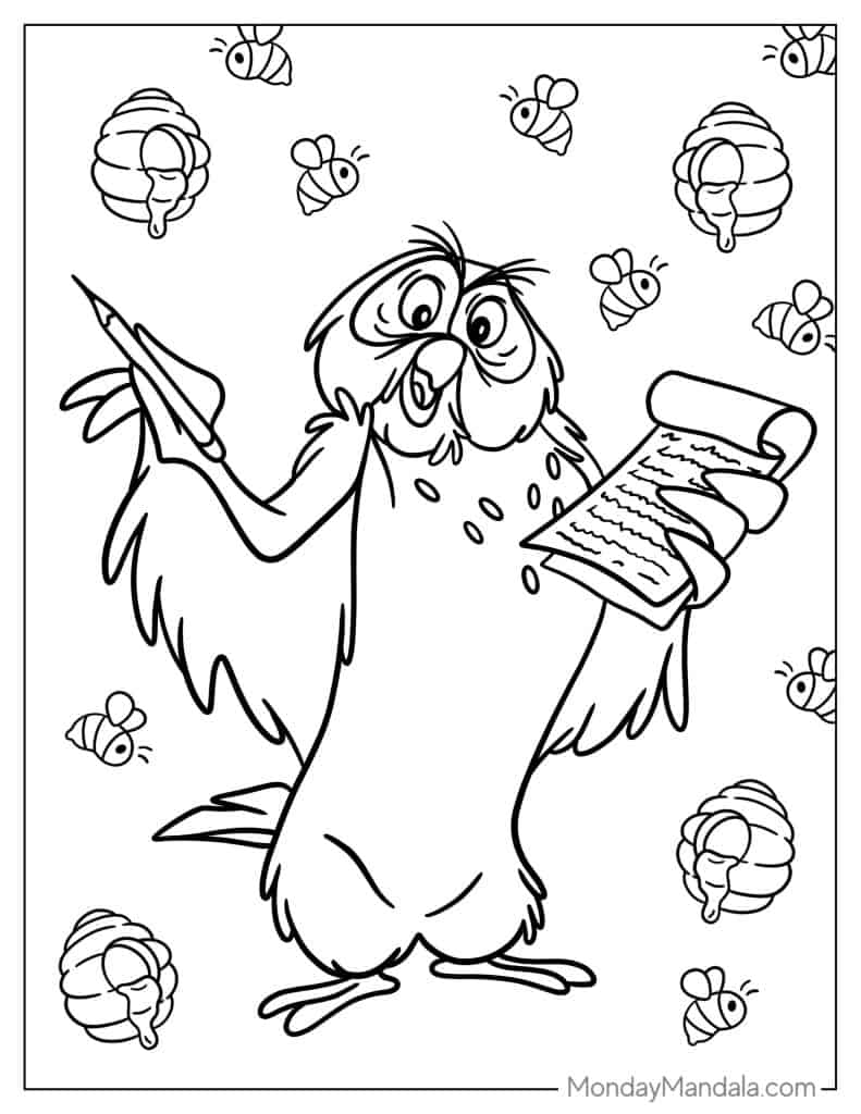 Winnie the pooh coloring pages free pdf printables