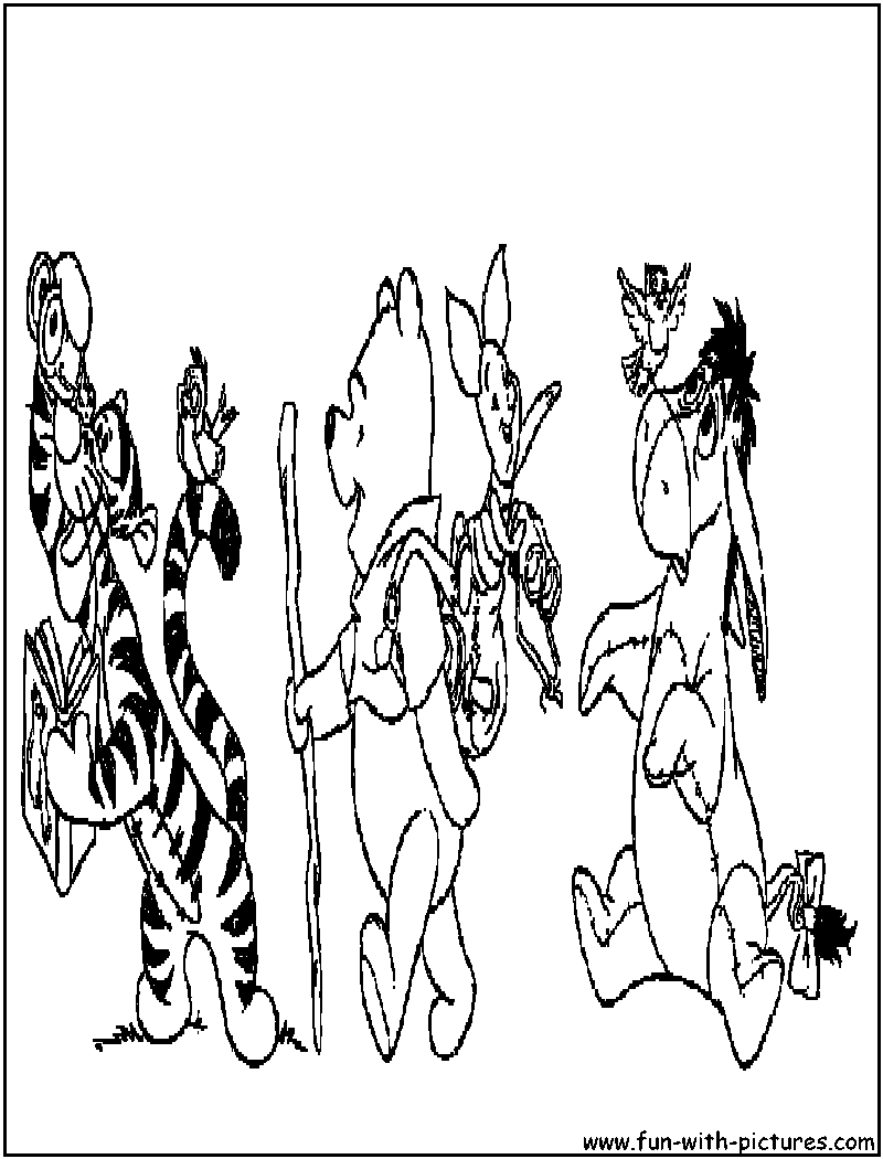 Winnie the pooh and friends coloring pages