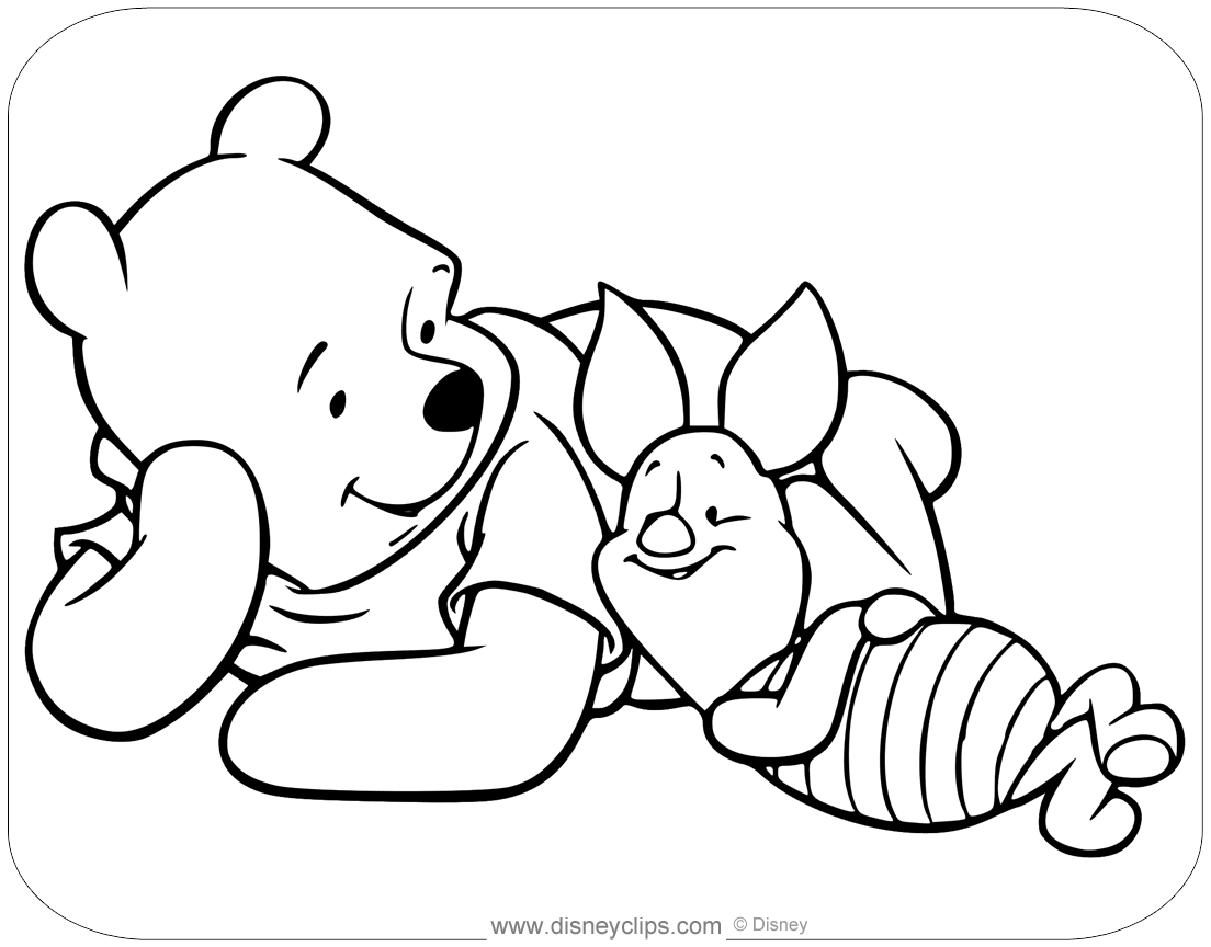 Winnie the pooh piglet coloring pages