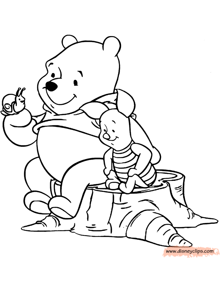 Winnie the pooh piglet coloring pages