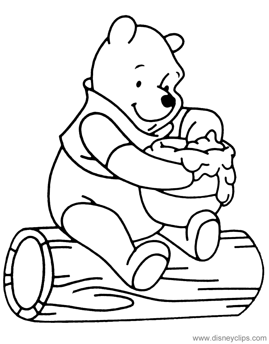 Winnie the pooh honey coloring pages